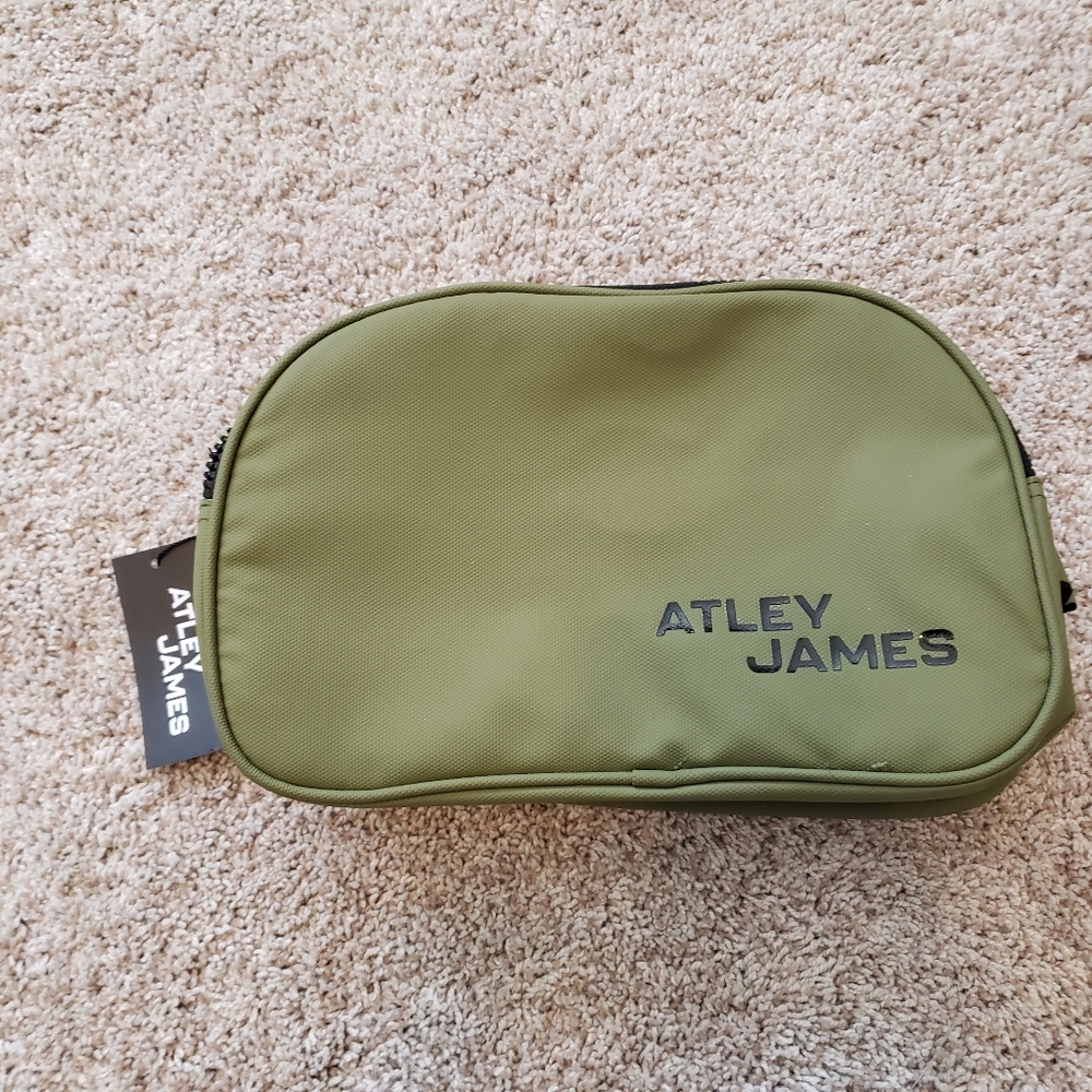 NWT Atley James Harmon Toiletry Cosmetic Zipper Pouch Bag with Handle